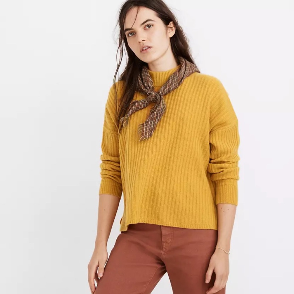 Madewell Cashmere Ribbed Sweater